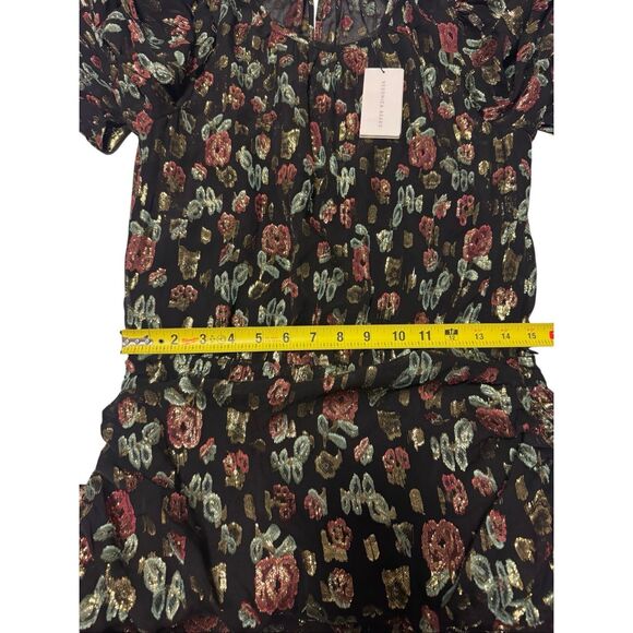 Veronica Beard robin dress size 8 holiday black floral - NWT - Picture 7 of 15